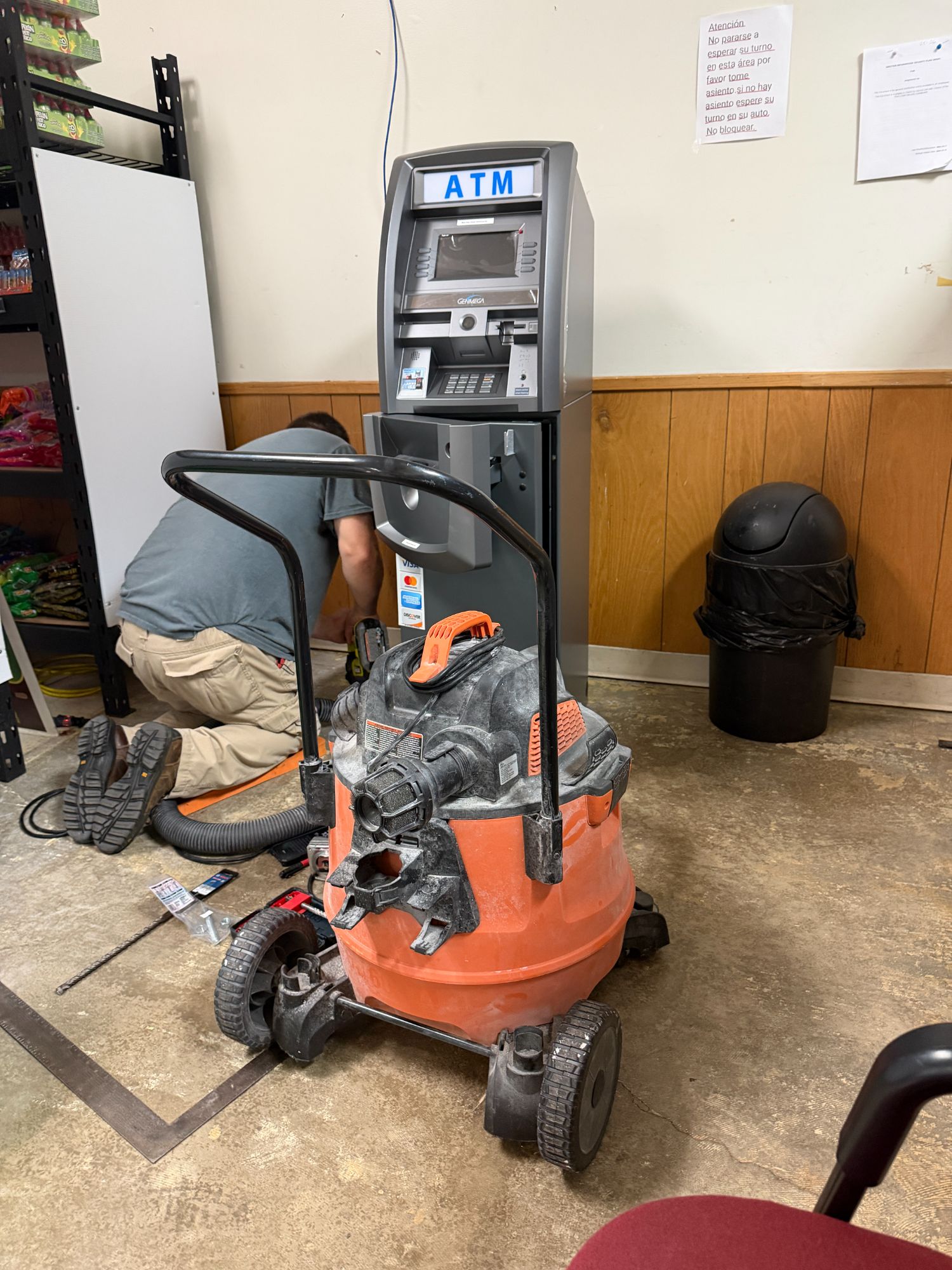 WhyCuz ATM being installed at a small West Michigan retail location