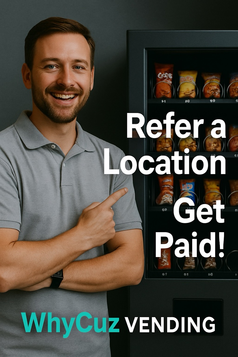 WhyCuz Vending — Refer a Location, Get Paid